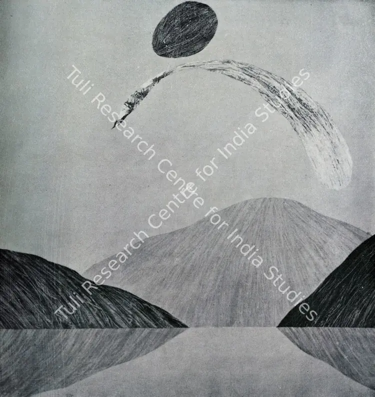 Swaminathan, J. (Artist). Dik-Nritya. Oil on canvas, 1974 | Pictorial Space, 1978 | Painting | FineArts | 00149544