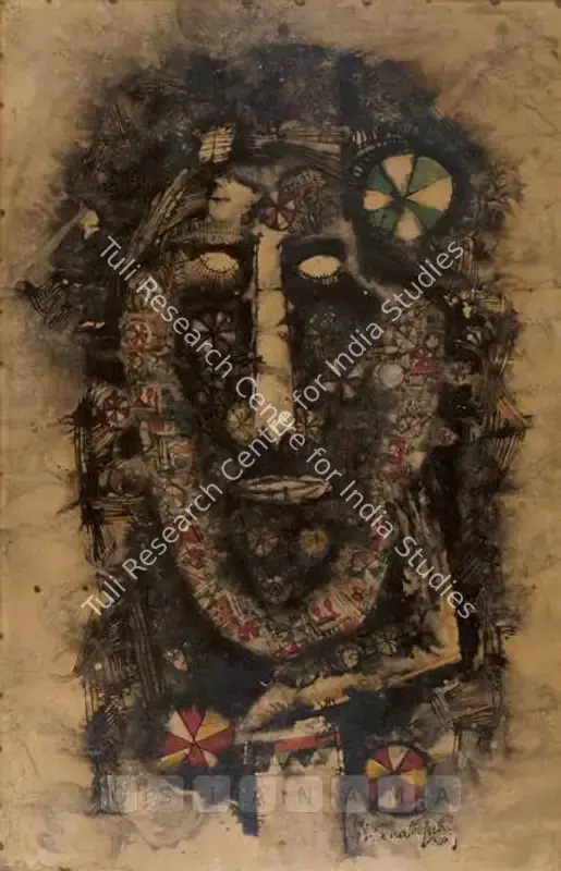 Senathipathi, M. (Artist). Untitled. Ink and watercolour on paper (pasted on plyboard), 1980 | Painting | FineArts | 00755213