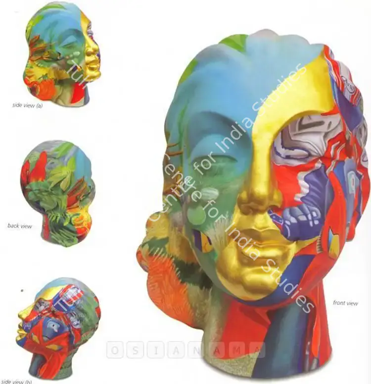 Bothsa, Venkat (Artist). Untitled. Enamel paint and gold foil on fiberglass, n.d. | Sculpture | FineArts | 00756740