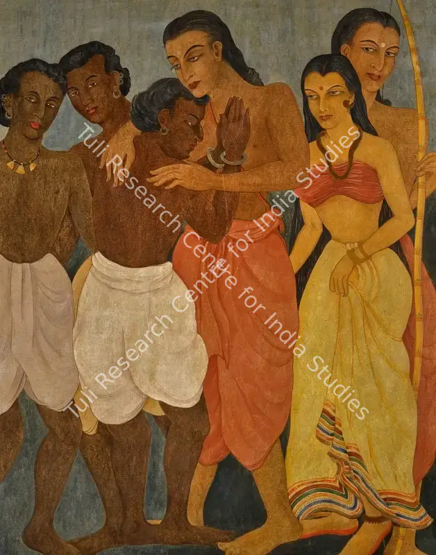 Mukherji, Rama (Artist). Untitled. Gouache and mixed media on masonite board, n.d. | Painting | FineArts | 00547576