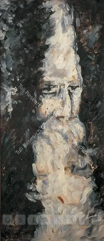 Roy, Bireshwar (Artist). Portrait Of Rabindranath Tagore. Oil on board, 1930s | Painting | FineArts | 00375362