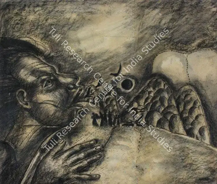 Basak, Aditya (Artist). Untitled. Charcoal on paper, 1989 | Drawing | FineArts | 00644949