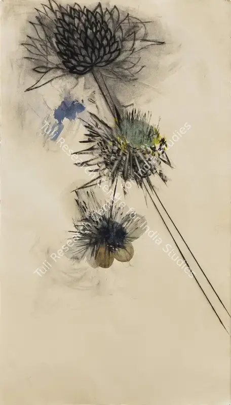 Singh, Aditi (Artist). Untitled. Charcoal and watercolour on paper, n.d. | Painting | EconomicsArt | 00873037