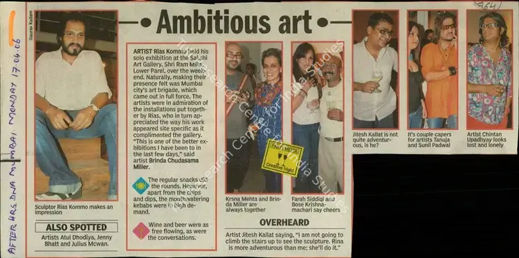 Ambitious Art. Mumbai: DNA, 17 April 2006 | Newspaper Clipping | FineArts | 00849983