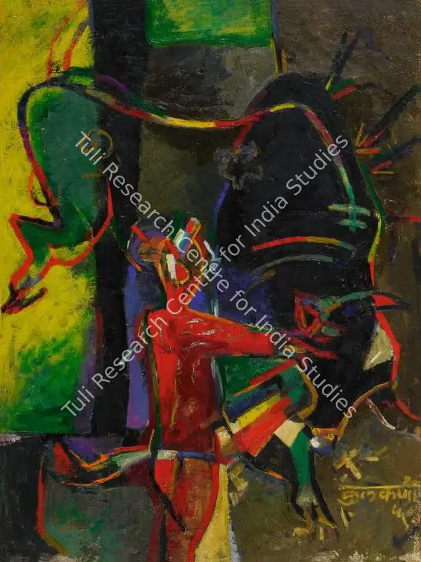 Kulkarni, K.S. (Artist). Untitled. Oil on canvas, 1960 | Painting | FineArts | 00546060