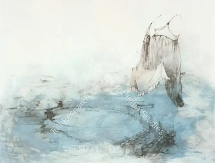Khan, Naiza (Artist). Restore The Boundaries I. Charcoal, conte and acrylic on Fabriano paper, 2007 | Painting | FineArts | 00575344