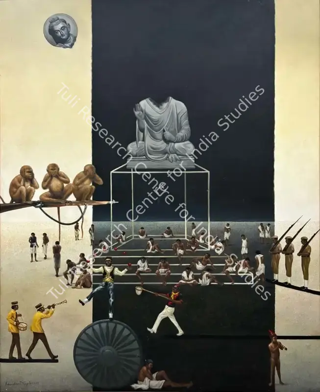 Dasgupta, Kanchan (Artist). Untitled (Buddha). Oil on canvas, 2003 | Painting | EconomicsArt | 00869256