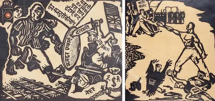 Hassan, Qamarul (Artist). Atithi Shivir. Woodcut, mid 1940s | Graphic Art | FineArts | 00371697