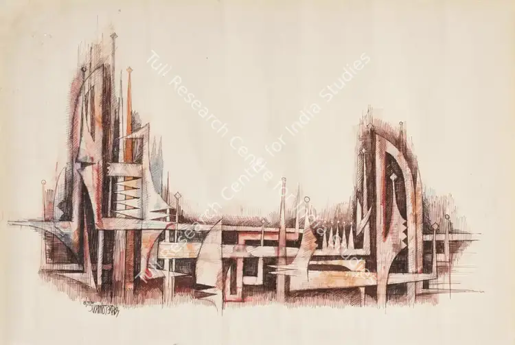 Sadequain (Artist). Untitled. Pen and wash on paper, 1961 | Painting  | 00868762