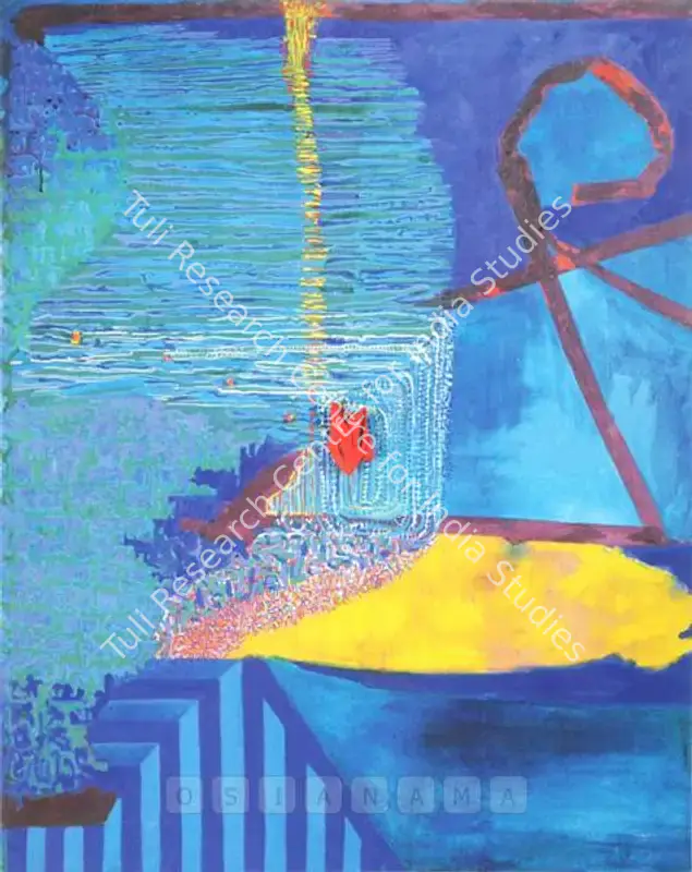 Chaudhuri, Anju (Artist). Blue II. Mixed media on canvas, n.d. | Painting | FineArts | 00562168