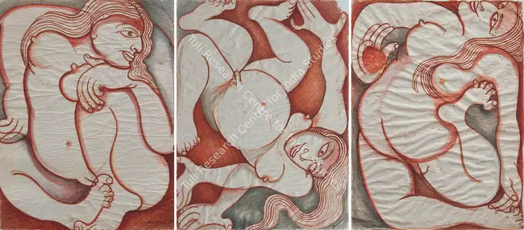 Shastri, Archana (Artist). Woman Series. Watercolour on handmade rice paper, 1998 | Painting | FineArts | 0022236