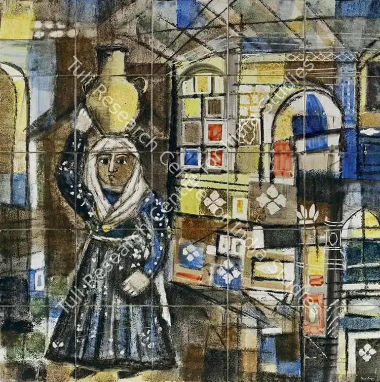 Narayan, Badri (Artist). Untitled. Paint on tiles, c.1960 | Painting | FineArts | 00642497