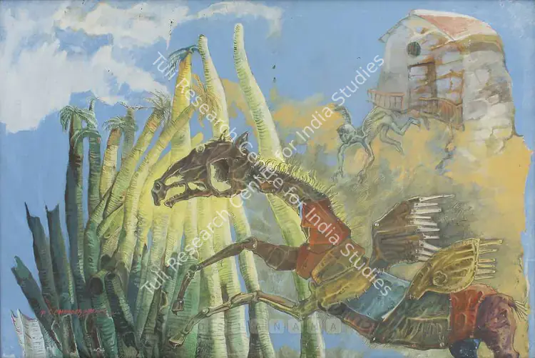 Chander Shekhar, P.S. (Artist). Temptation 2. Oil on canvas, mid 1980s | Painting | FineArts | 00561655