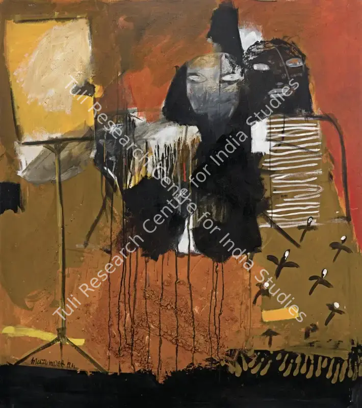 Mazumdar, Chittrovanu (Artist). Untitled. Mixed media on canvas, 1994 | Painting | FineArts | 00604636