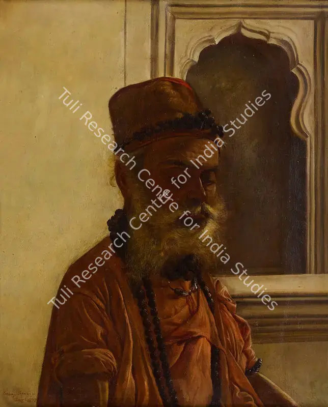 Bomanji, Pestonji (Artist). A Head of a Gosain. Oil on canvas, 1877 | Painting | FineArts | 00416538