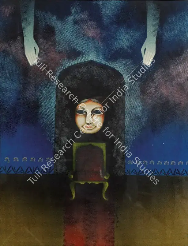 Dasgupta, Dharmanarayan (Artist). The Throne and the Mask. Tempera on canvas, 1978 | Painting | FineArts | 00560977