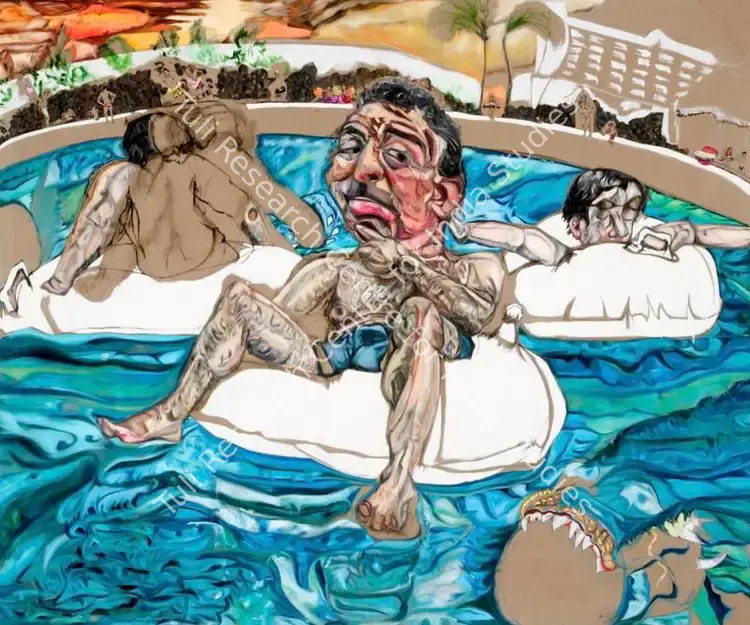 Singh, Schandra (Artist). The Lazy River. Oil on linen, 2006 | Painting | FineArts | 00343002