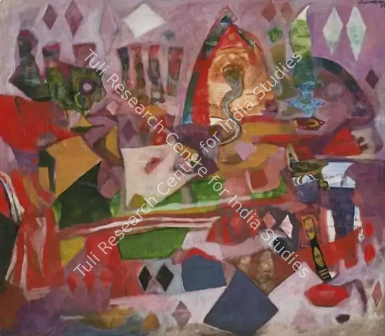 Kudallur, Achutan (Artist). Untitled. Oil on canvas, 1988-1989 | Painting  | 00867382
