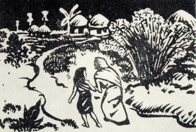 Ray, Satyajit (Artist). Woodcut Illustration for an abridged edition of the novel Pather Panchali by Ray. 1944 | Journal of Arts & Ideas, January 1993 | Graphic Art | Scholarship | 00676854