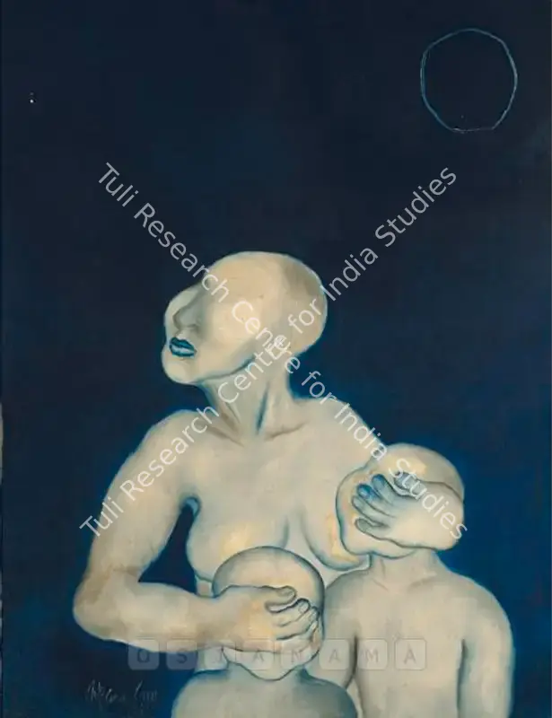 Caur, Arpana (Artist). Untitled. Oil on canvas, 1980 | Painting | FineArts | 00576606