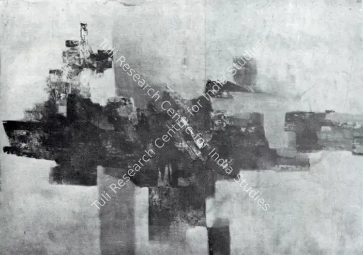 Sadwelkar, Baburao (Artist). Submarine. n.d. | Artrends, January-April 1967 | Painting | FineArts | 00551393