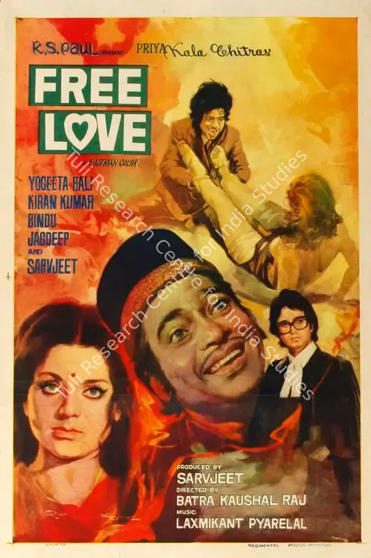 Sarvjeet (Producer), Free Love, 1974 | Half Sheet Poster | CinemaEducation | 00764221