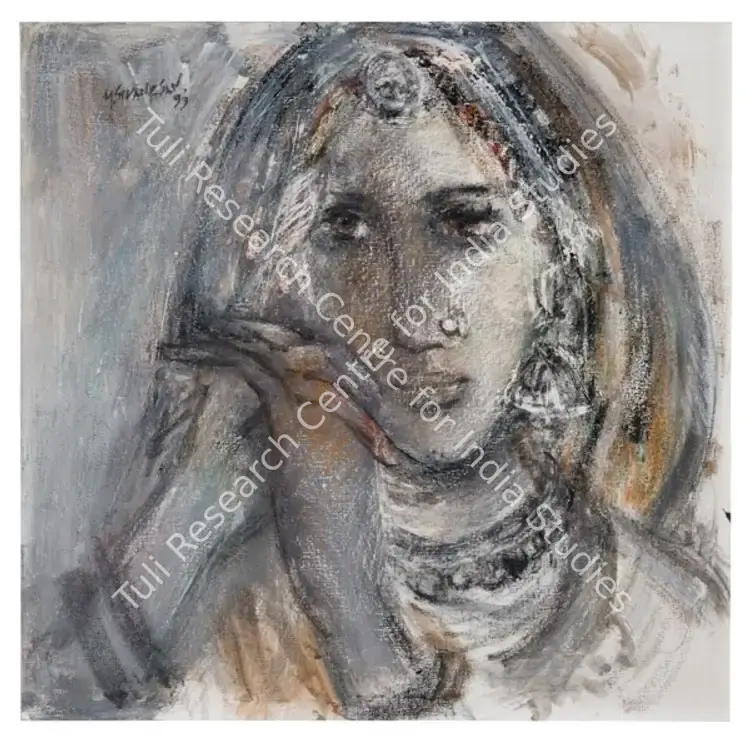 Sivanesan, M. (Artist). Untitled (Portrait of a Woman). Oil on canvas laid on board, 1999 | Painting | FineArts | 00545950