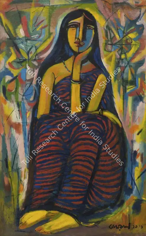 Hassan, Qamarul (Artist). Untitled (Lady). Oil on canvas, 1976 | Painting | EconomicsArt | 00871883