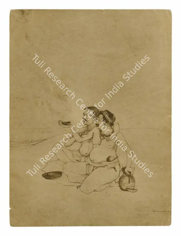Bose, Nandalal (Artist). Jagai-Madhai. Chromolithograph on paper, c.1910 | Painting | FineArts | 00341451