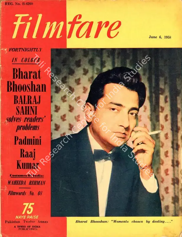 Mandy, C.R. (Editor). Filmfare - The Fortnightly Film Magazine. 7(12). Bombay: Pyarelal Sah,  c/o The Times of India, 06 June 1958 | Magazine | CinemaEducation | 00793215