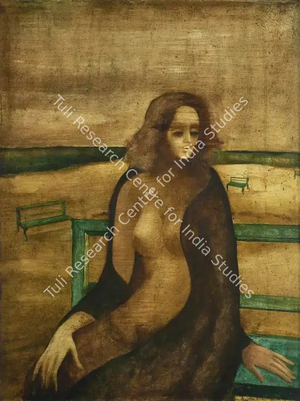 Menon, Anjolie Ela (Artist). Untitled. Oil on masonite board, 1978 | Painting | FineArts | 00548111