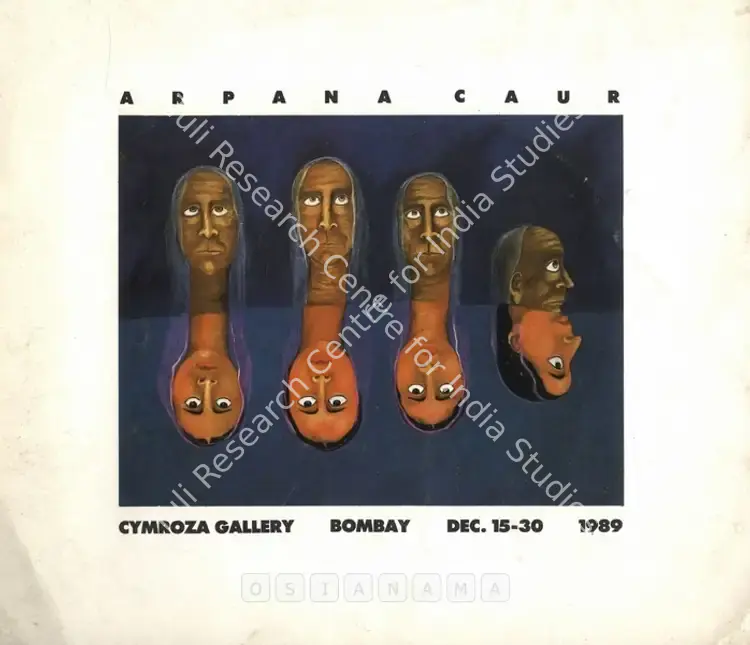 Caur, Arpana (Artist). Arpana Caur. Bombay: Cymroza Art Gallery, 1989 | Solo Exhibition Invitation | FineArts | 00858958
