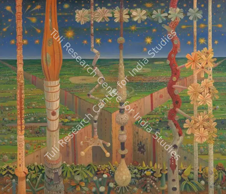 Basu, Jyothi (Artist). Roof Gardens. Oil on canvas, 2003-2004 | Painting | FineArts | 00336339