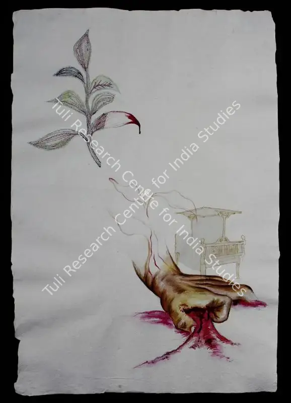 Sen, Mithu (Artist). Untitled. Mixed media on paper pasted on board, 2006 | Painting | FineArts | 00576370