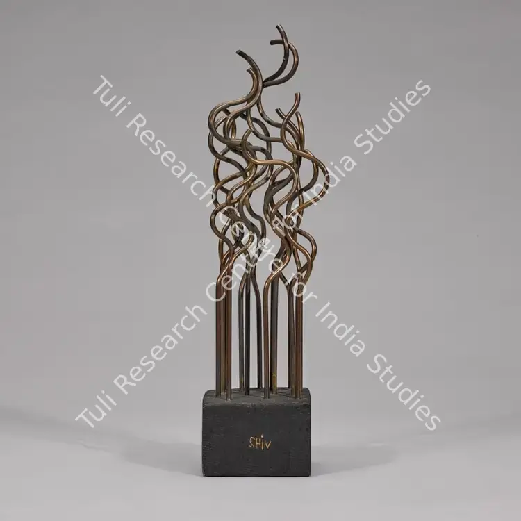 Singh, Shiv (Artist). Untitled. Metal rods on wood base, n.d. | Sculpture | FineArts | 00547619