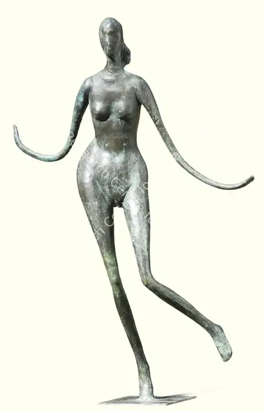 Chowdhury, S. Roy (Artist). Skipping. Bronze, 1996 | Sculpture | FineArts | 0023777