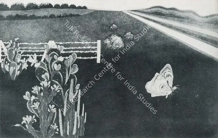 Reddy, D.L.N. (Artist). Lonely Butterfly. Etching, 1973 | Marg, March 1978 | Graphic Art | FineArts | 00674589