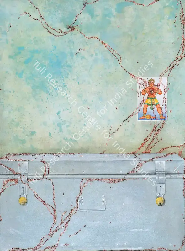 Panda, Jagannath (Artist). Untitled (The Trunk). Acrylic and metallic paint on canvas, 2004 | Painting | FineArts | 00645663
