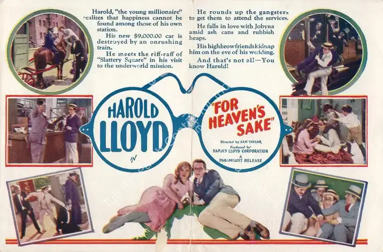 Taylor, Sam (Director), For Heaven's Sake, 1926 | Handbill | CinemaEducation | 00760559