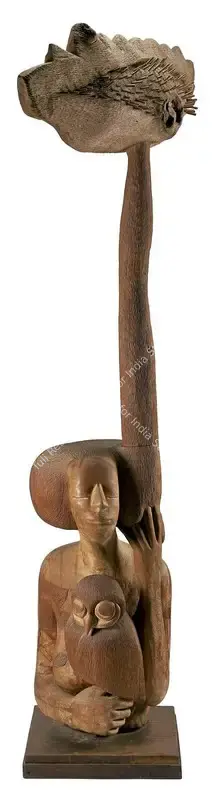 Antao, Karl (Artist). Untitled. Oil on teak wood, n.d. | Sculpture | FineArts | 00352389