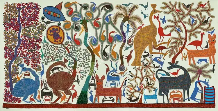 Bai, Bhuri (Artist). Untitled. Acrylic on canvas, 2025 | Painting | EconomicsArt | 00870881