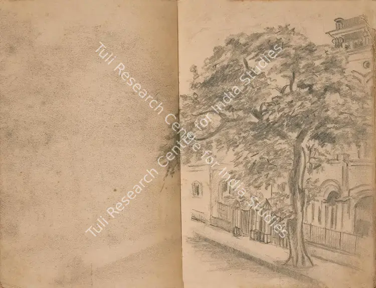 Pyne, Ganesh (Artist). A Sketchbook. Ink and pencil on paper, 1954-1955 | Drawing | FineArts | 00356858