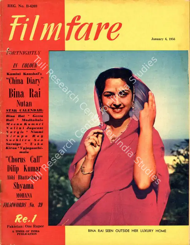 Mandy, C.R. (Editor). Filmfare - The Fortnightly Film Magazine. 5(1). Bombay: Pyarelal Sah,  c/o The Times of India, 06 January 1956 | Magazine | CinemaEducation | 00793190