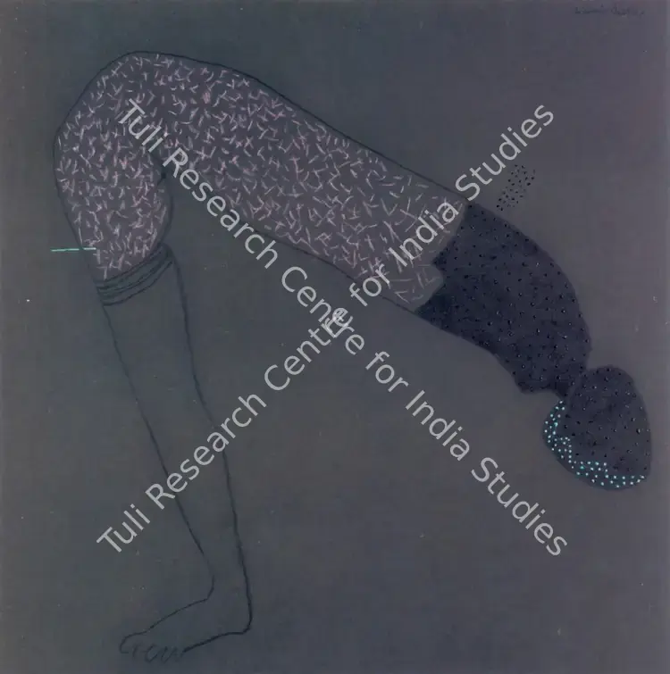 Aich, Samir (Artist). Untitled II. Acrylic and conte on canvas, 2007 | Painting | FineArts | 00562368