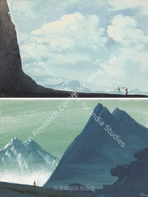 Sen, Bireshwar (Artist). The Realm of Siva. Watercolour on paper, 1966 | Painting | FineArts | 00600191