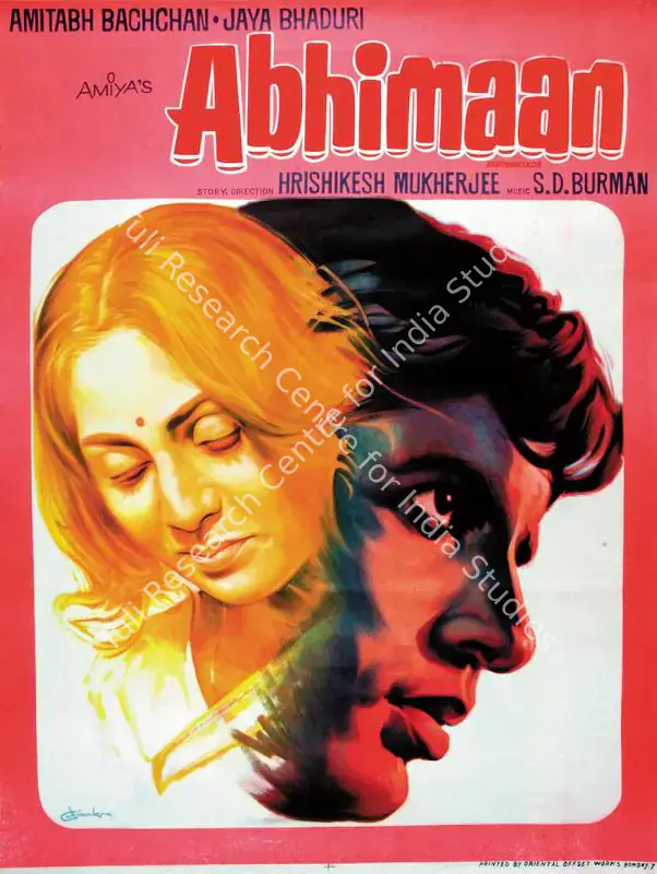 Kamat, Sushila (Producer), Abhimaan, 1973 | Full Sheet Poster | CinemaEducation | 00766523