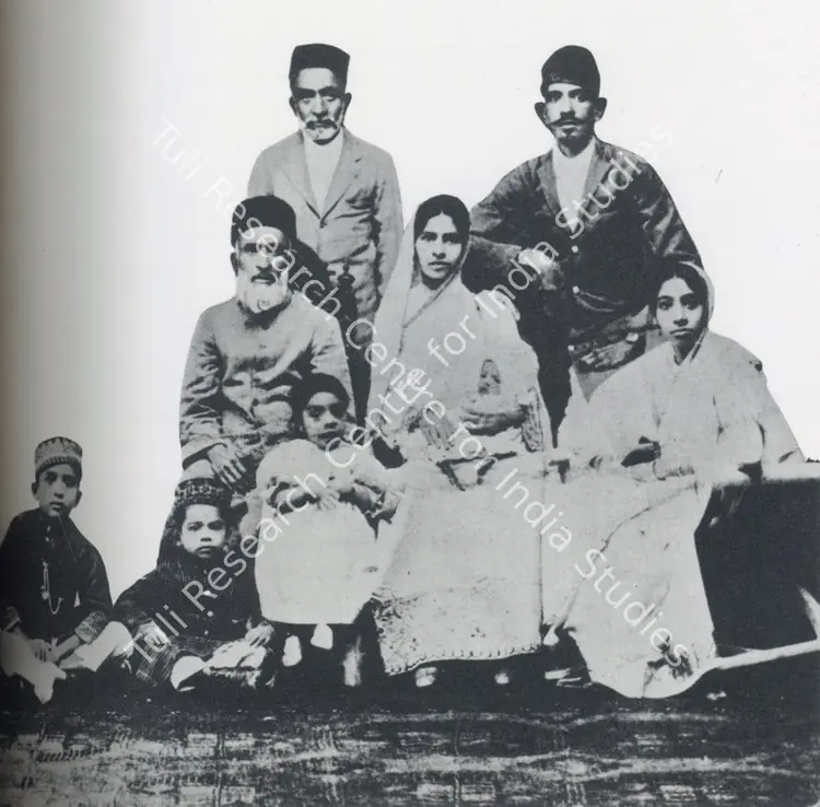 (Photographer). Husain Family group, including the artist (at the bottom left) at the age of six. Photographic Still, 1921 | Contemporary Photograph, Maqbool Fida Husain , 1971 | Photography | 00501646