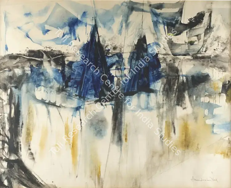 Naik, Anandmohan (Artist). Untitled (Abstract). Mixed media on canvas, n.d. | Painting | EconomicsArt | 00872294