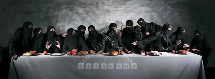 Vilasini, Vivek (Artist). Last Supper - Gaza. Archival ink on archival canvas, 2008 | Painting | FineArts | 00576429