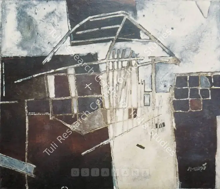 Haloi, Ganesh (Artist). The Hut. Tempera, c.1987 | Painting  | 00877564